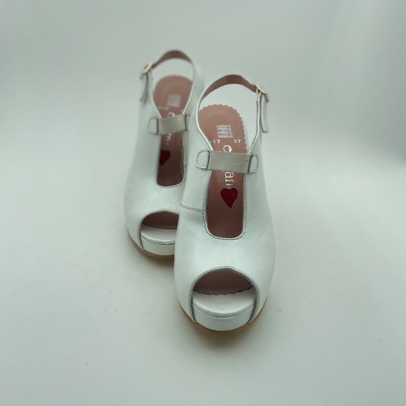 HANDMADE LEATHER WOMAN PLATFORM HEELS - Picture 6 of 12